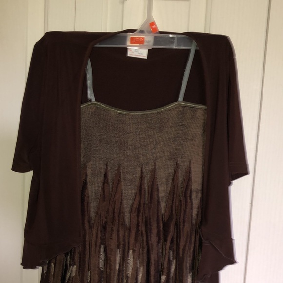 Coffee brown Jeune Jeunesse dress. Size M - Picture 2 of 3